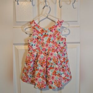 Janie and Jack Colorful Floral Pleated Dress 12-18 Month